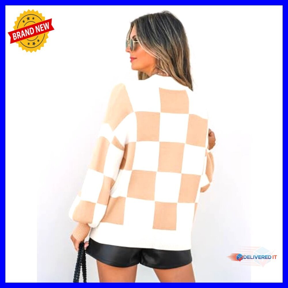 Striped Ribbed Knit Pullover Turtleneck Loose Fit Y2K Chic Sweater Top - Picture 3 of 7